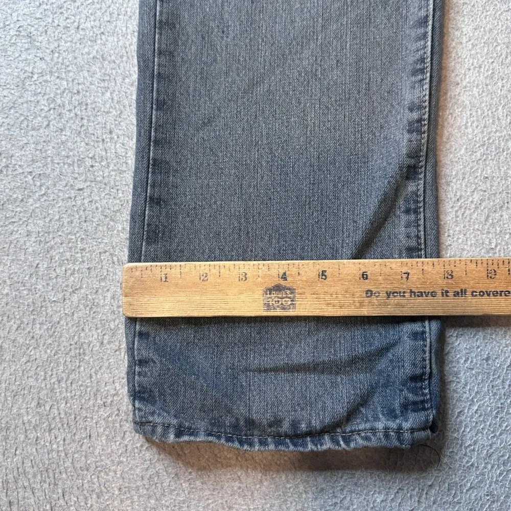 IZOD Jeans Mens 37x27 Blue‎ Slim Straight Fit Distressed Ripped Denim Pants